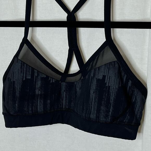 Lululemon All You Need Sports Bra Scratch Match Black Gray Crossover Back Size 4 - Picture 6 of 9